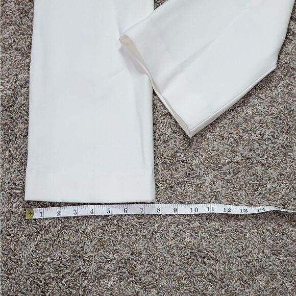 NWT White House Black Market Winter White Ponte Boot Cut Pants - Picture 4 of 8